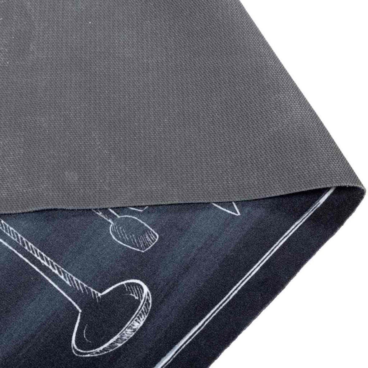 vidaXL Χαλί Κουζίνας Μαύρο 150 x 45 εκ Βελούδο