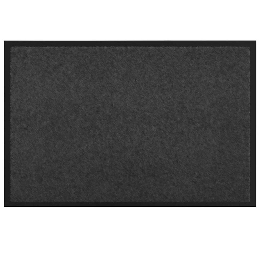 vidaXL Χαλάκι Εξώπορτας Ανθρακί 60 x 40 x 1.2 εκ. Ύφασμα τέντι