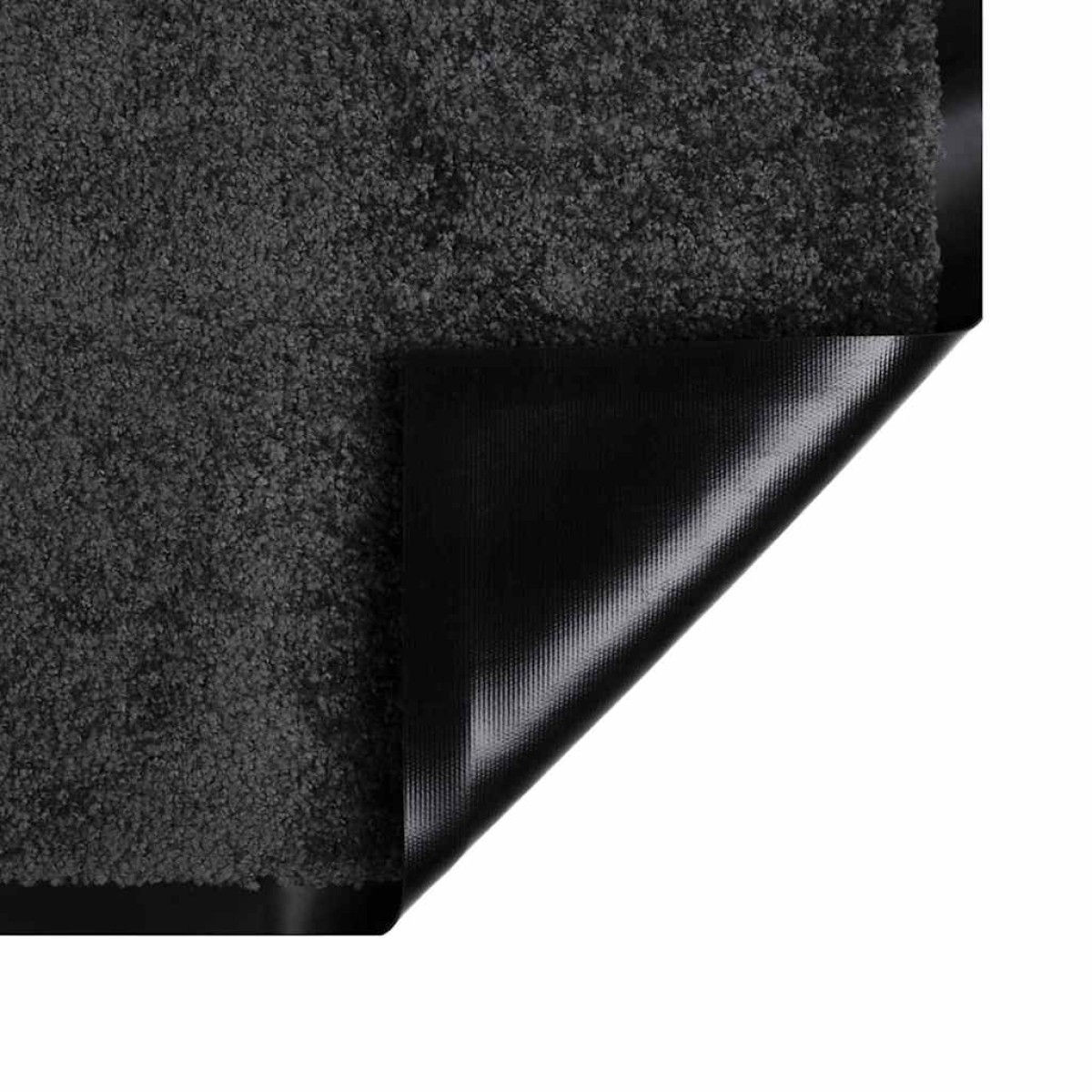 vidaXL Χαλάκι Εξώπορτας Ανθρακί 60 x 40 x 1.2 εκ. Ύφασμα τέντι