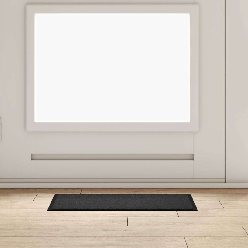 vidaXL Χαλάκι Εξώπορτας Ανθρακί 60 x 40 x 1.2 εκ. Ύφασμα τέντι