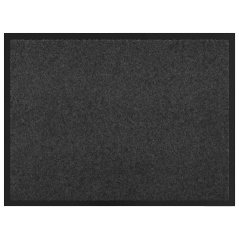 vidaXL Χαλάκι Εξώπορτας Ανθρακί 60 x 40 x 1.2 εκ. Ύφασμα τέντι