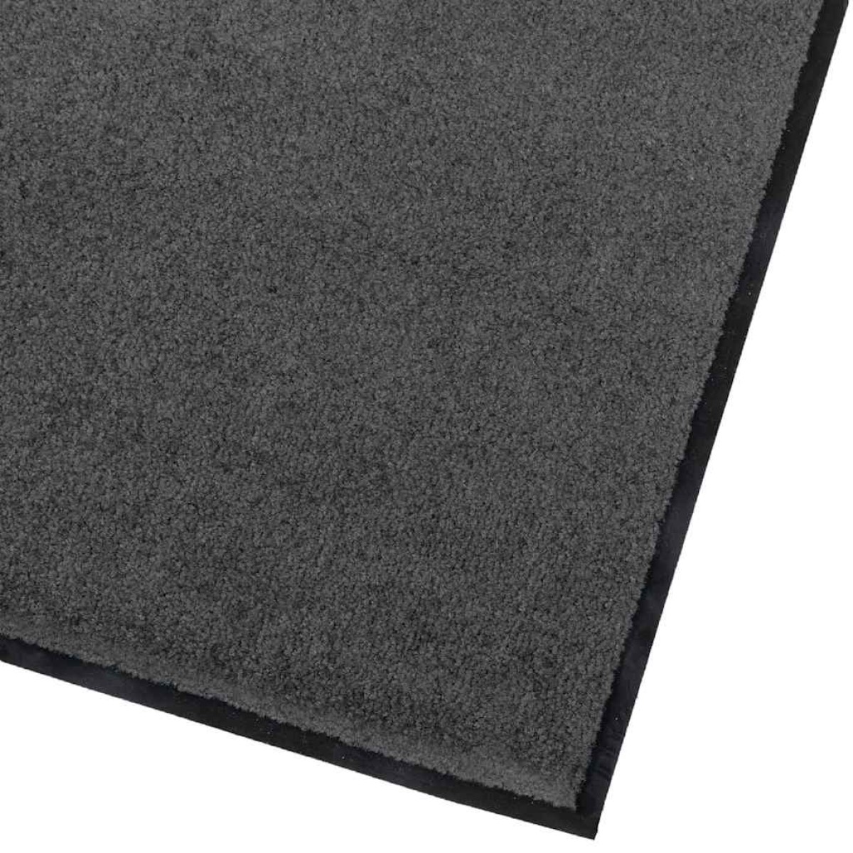 vidaXL Χαλάκι Εξώπορτας Ανθρακί 60 x 40 x 1.2 εκ. Ύφασμα τέντι