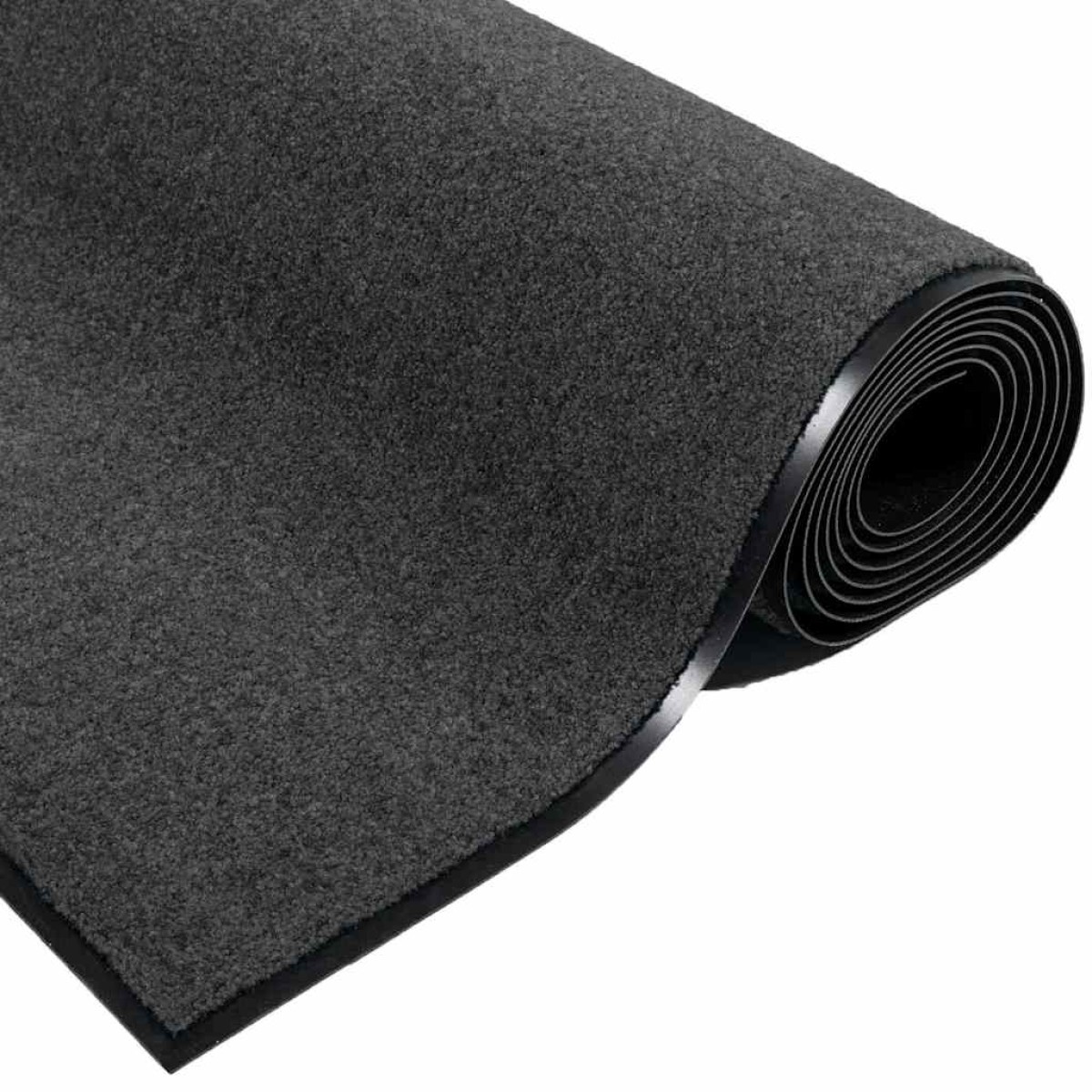 vidaXL Χαλάκι Εξώπορτας Ανθρακί 60 x 40 x 1.2 εκ. Ύφασμα τέντι