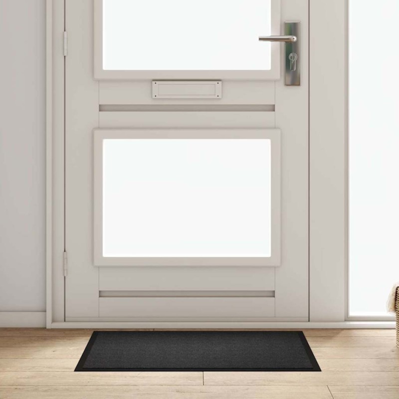 vidaXL Χαλάκι Εξώπορτας Ανθρακί 60 x 40 x 1.2 εκ. Ύφασμα τέντι