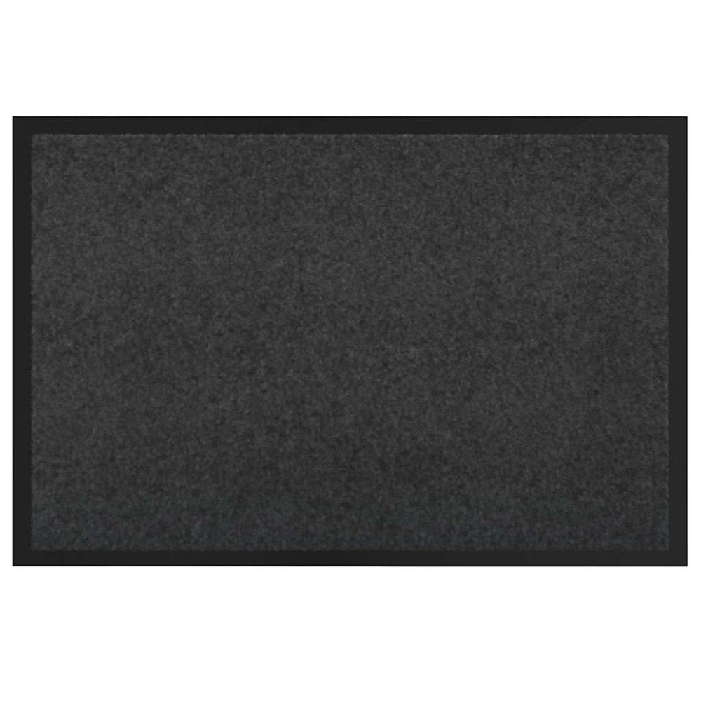vidaXL Χαλάκι Εξώπορτας Ανθρακί 60 x 40 x 1.2 εκ. Ύφασμα τέντι