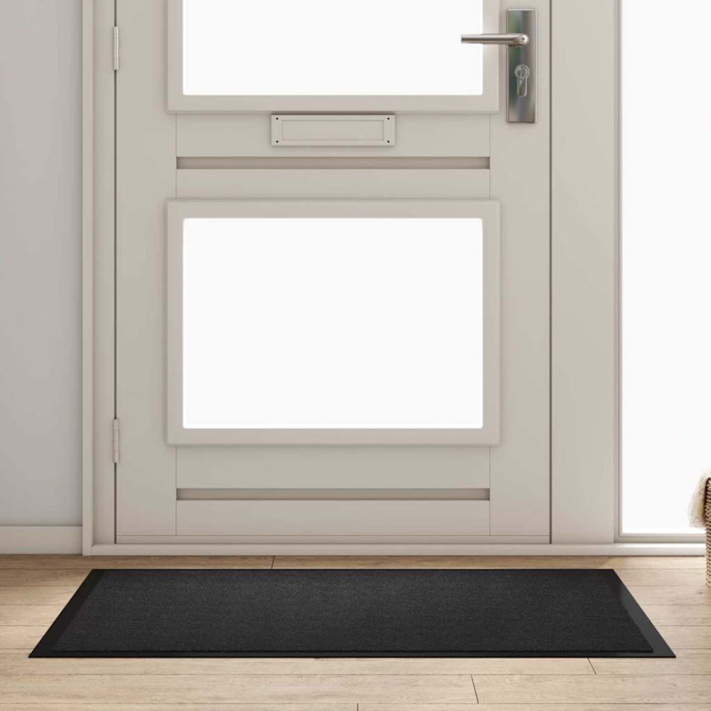 vidaXL Χαλάκι Εξώπορτας Ανθρακί 60 x 40 x 1.2 εκ. Ύφασμα τέντι