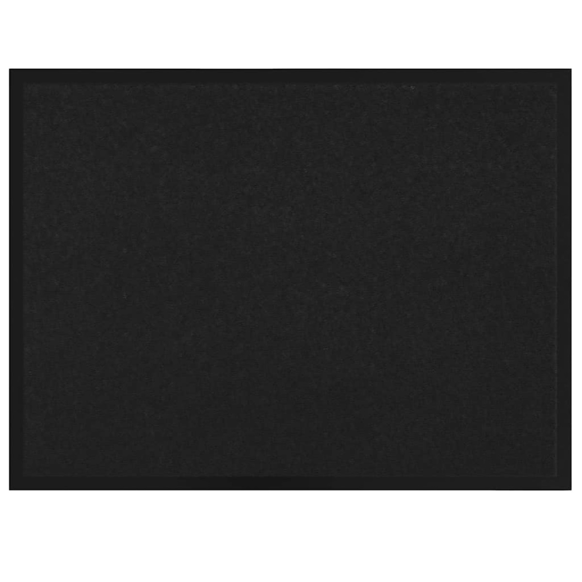vidaXL Χαλάκι Εξώπορτας Μαύρο 60 x 40 x 1.2 εκ. Ύφασμα τέντι