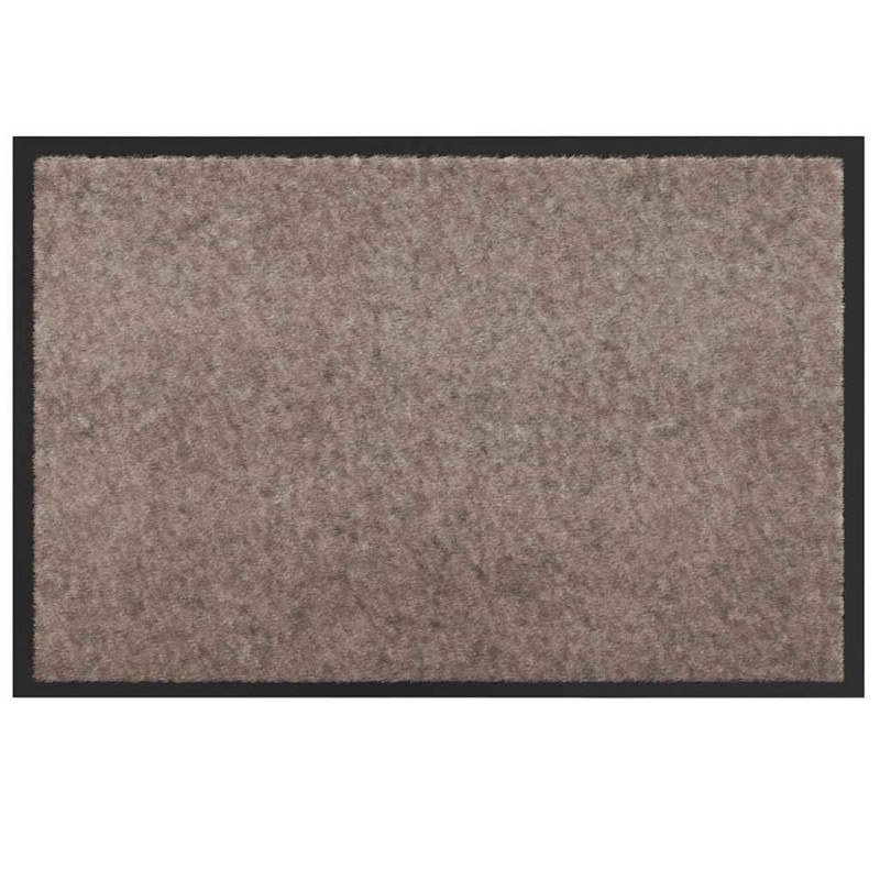 vidaXL Χαλάκι Εξώπορτας Μπεζ 60 x 40 x 1.2 εκ. Ύφασμα τέντι