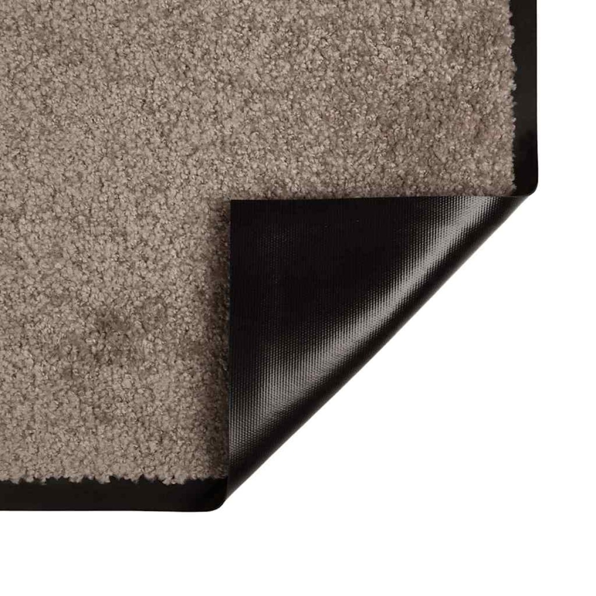 vidaXL Χαλάκι Εξώπορτας Μπεζ 60 x 40 x 1.2 εκ. Ύφασμα τέντι