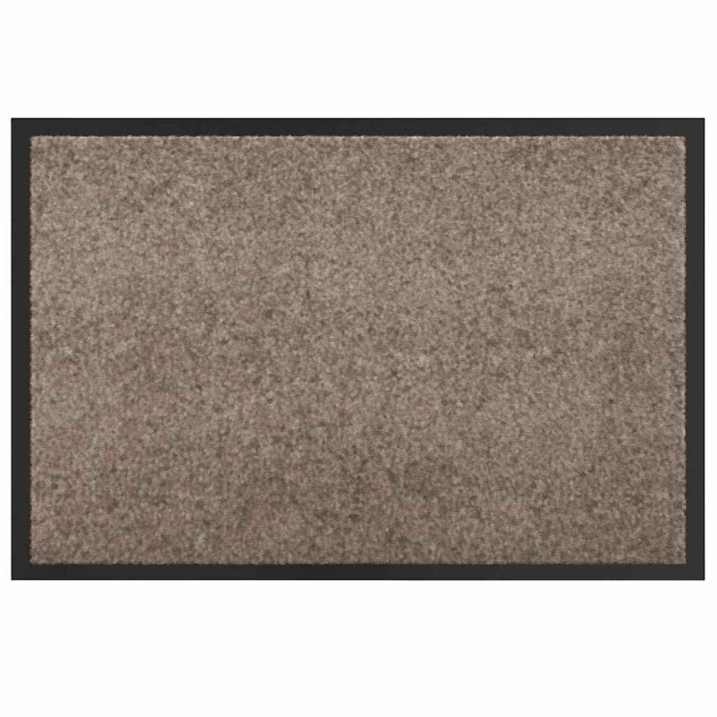 vidaXL Χαλάκι Εξώπορτας Μπεζ 60 x 40 x 1.2 εκ. Ύφασμα τέντι