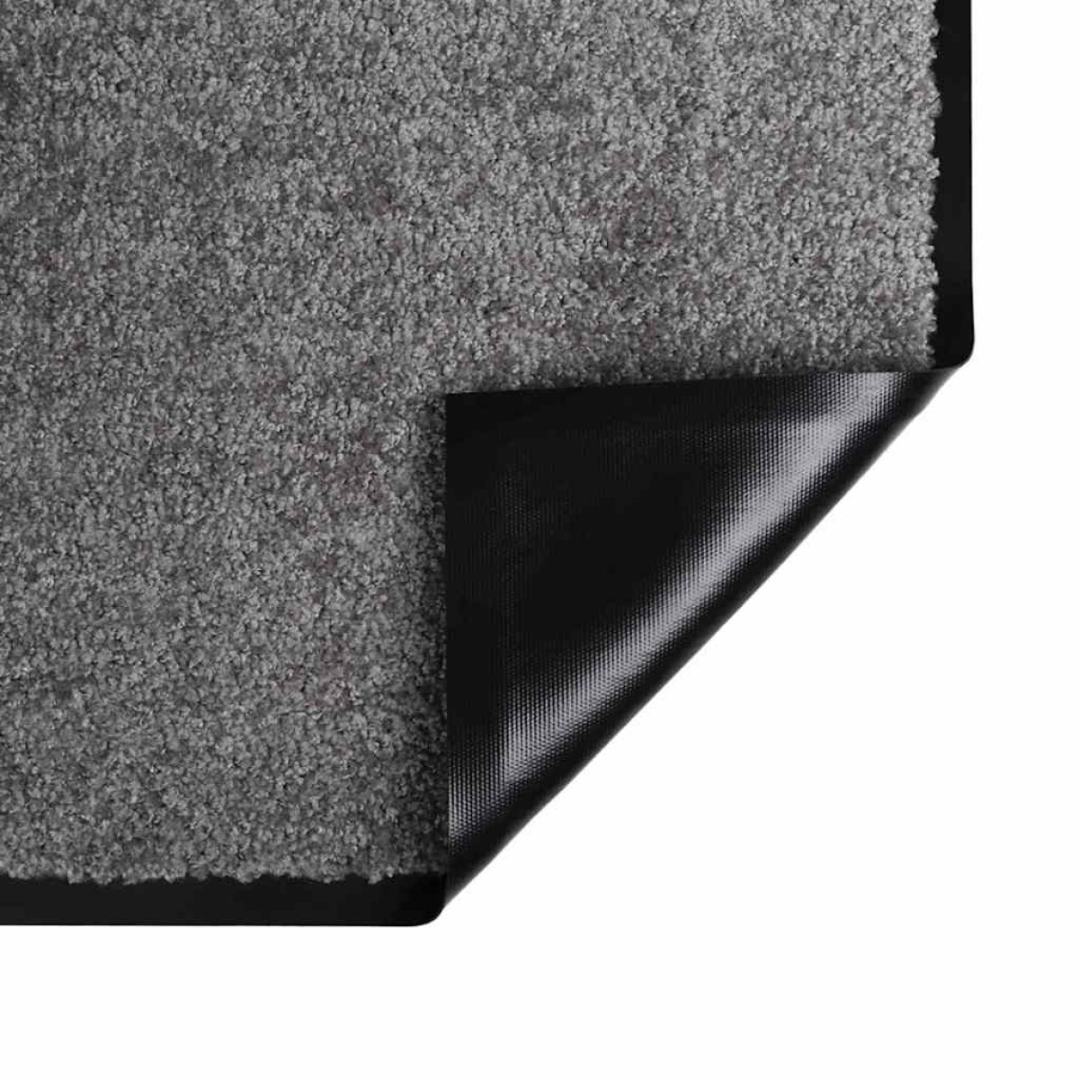 vidaXL Χαλάκι Εξώπορτας Ανοιχτό γκρι 60 x 40 x 1.2 εκ. Ύφασμα τέντι