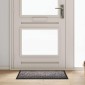 vidaXL Χαλάκι Εξώπορτας Ανοιχτό γκρι 60 x 40 x 1.2 εκ. Ύφασμα τέντι