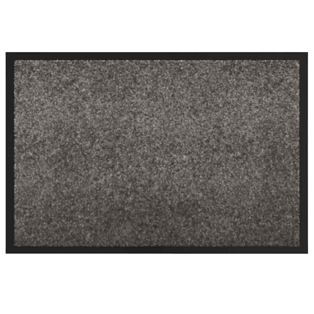vidaXL Χαλάκι Εξώπορτας Ανοιχτό γκρι 60 x 40 x 1.2 εκ. Ύφασμα τέντι