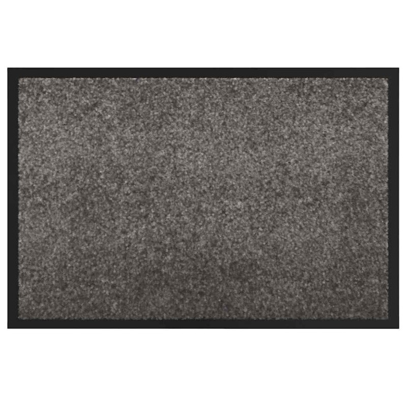 vidaXL Χαλάκι Εξώπορτας Ανοιχτό γκρι 60 x 40 x 1.2 εκ. Ύφασμα τέντι
