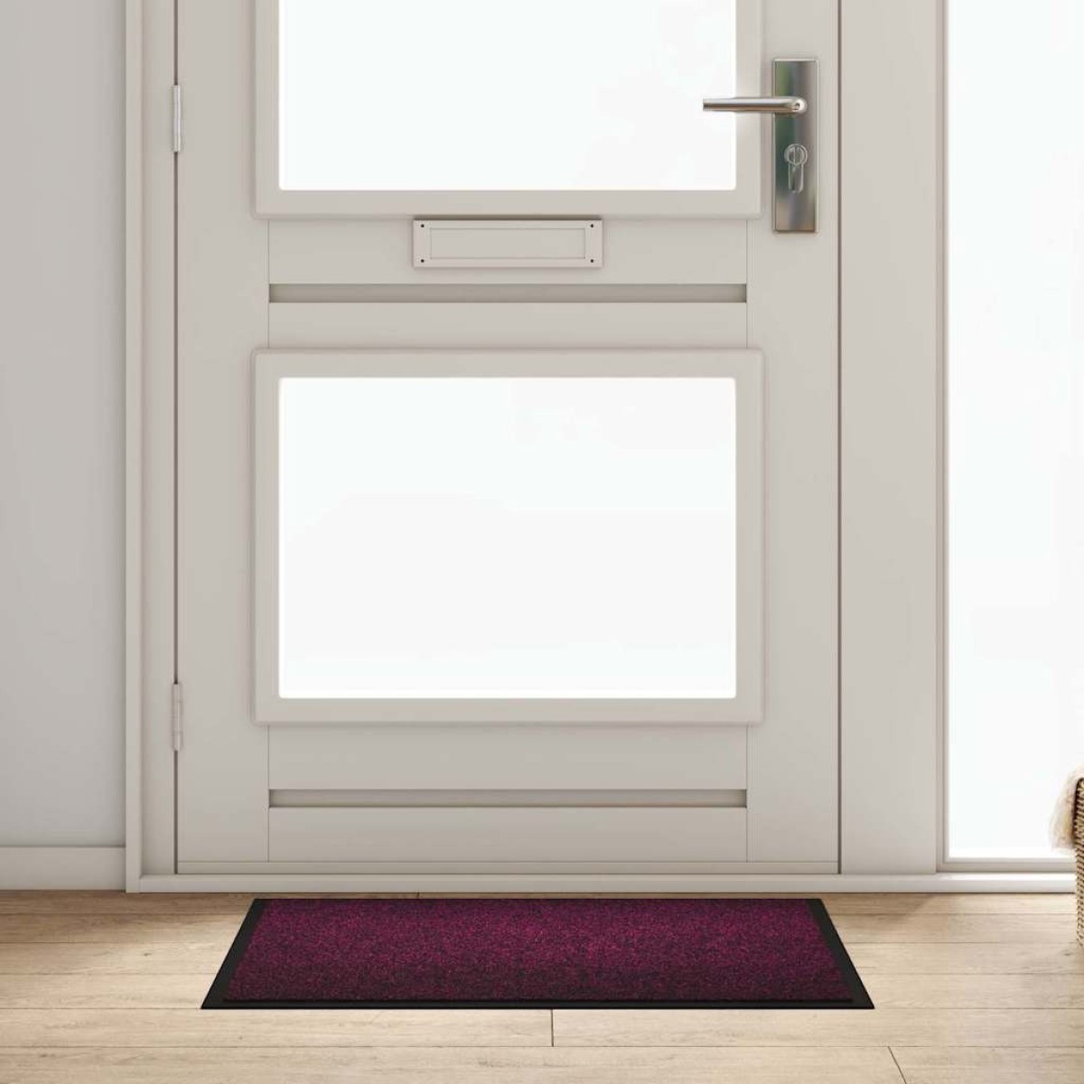 vidaXL Χαλάκι Εξώπορτας Μπορντό 60 x 40 x 1.2 εκ. Ύφασμα τέντι