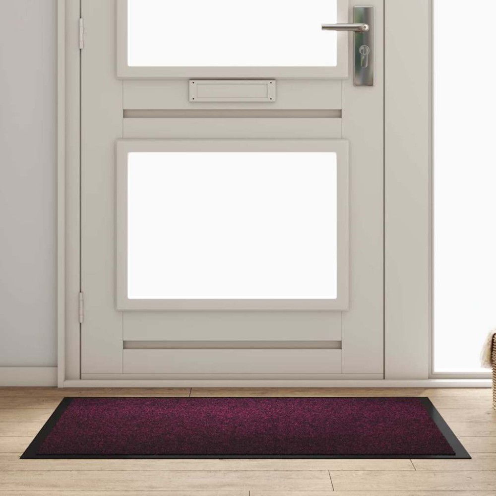 vidaXL Χαλάκι Εξώπορτας Μπορντό 60 x 40 x 1.2 εκ. Ύφασμα τέντι