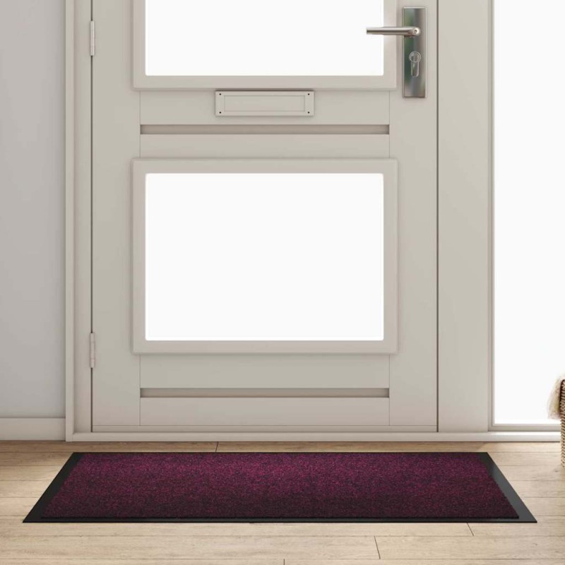 vidaXL Χαλάκι Εξώπορτας Μπορντό 60 x 40 x 1.2 εκ. Ύφασμα τέντι