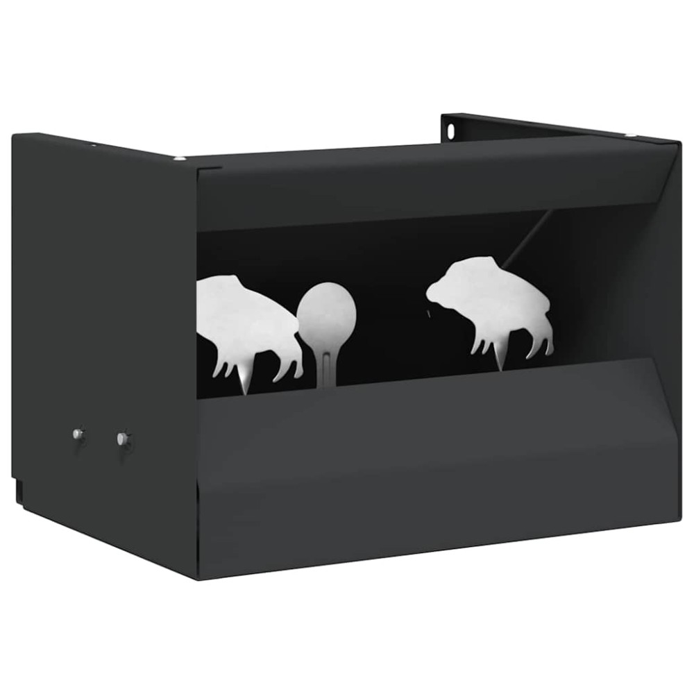 vidaXL Κουτί Παγίδας Σφαιρών Μαύρο 29 x 22 x 20 εκ Ατσάλι