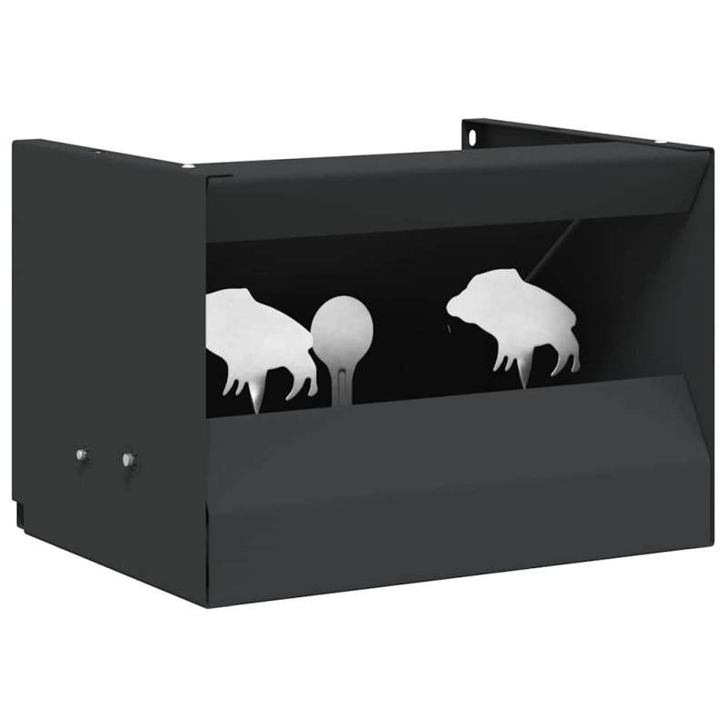 vidaXL Κουτί Παγίδας Σφαιρών Μαύρο 29 x 22 x 20 εκ Ατσάλι