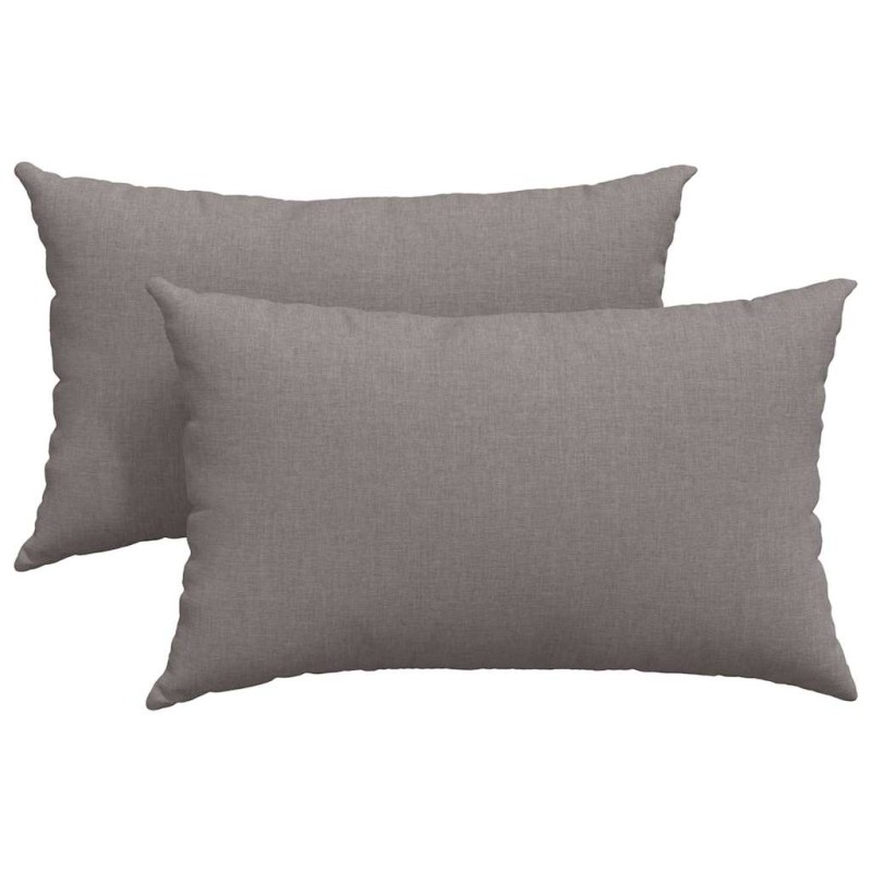 vidaXL Μαξιλάρι Καναπέ 2 τμχ. ύφασμα Taupe 50 x 30 cm