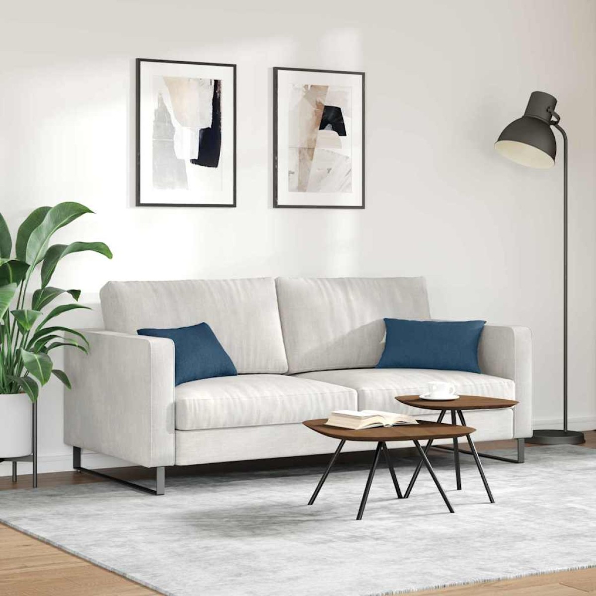 vidaXL Μαξιλάρι Καναπέ 2 τμχ. ύφασμα Μπλε 50 x 30 cm