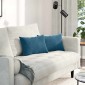 vidaXL Μαξιλάρι Καναπέ 2 pcs Μπλε 50 x 30 cm Υφασμάτινο Κορντουρά