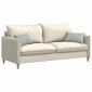 vidaXL Μαξιλάρι Καναπέ 2 pcs Ανοιχτό γκρι 50 x 30 cm