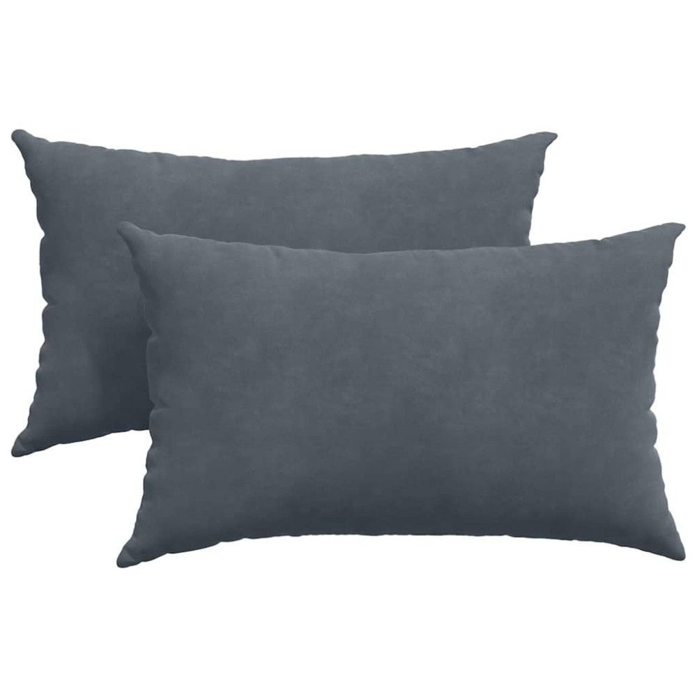 vidaXL Μαξιλάρι Καναπέ 2 pcs Σκούρο γκρι 50 x 30 cm