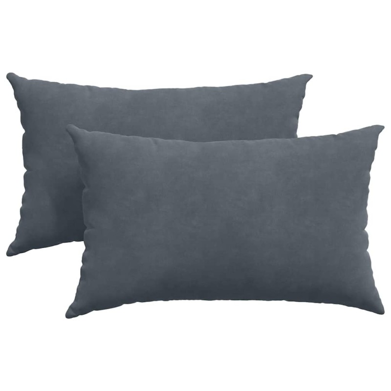 vidaXL Μαξιλάρι Καναπέ 2 pcs Σκούρο γκρι 50 x 30 cm