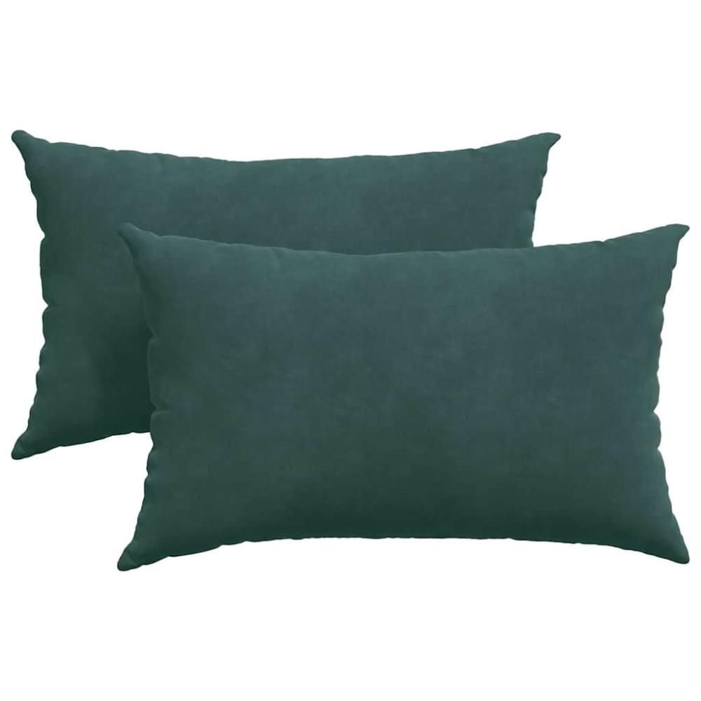 vidaXL Μαξιλάρι Καναπέ 2 pcs Σκούρο πράσινο 50 x 30 cm