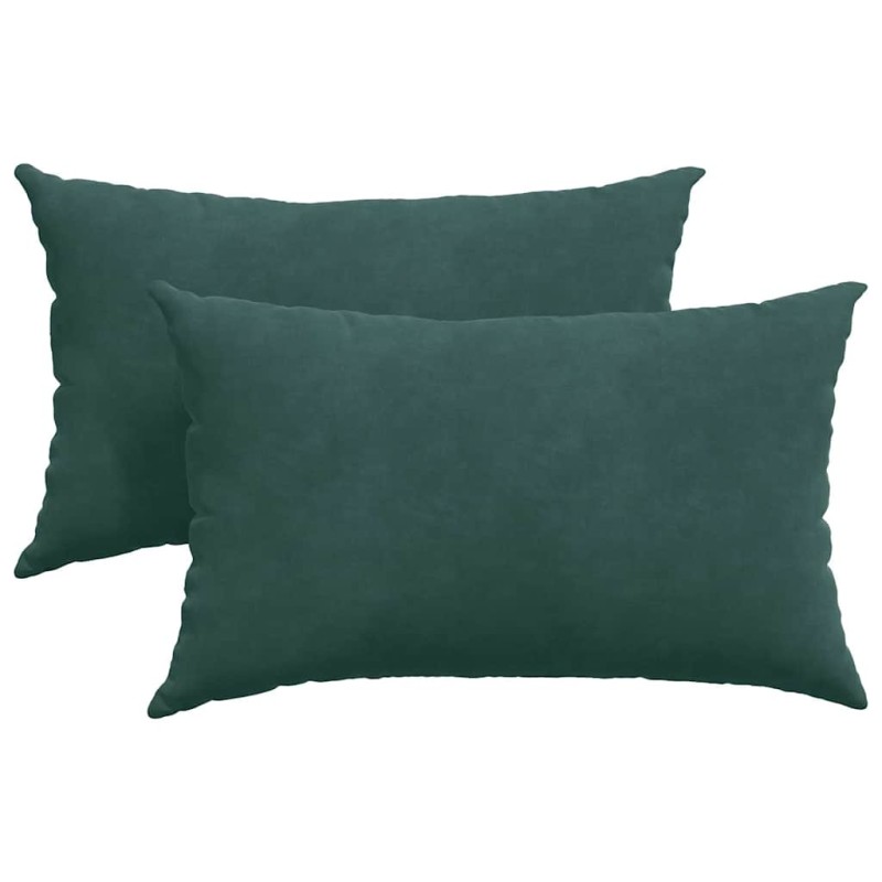 vidaXL Μαξιλάρι Καναπέ 2 pcs Σκούρο πράσινο 50 x 30 cm