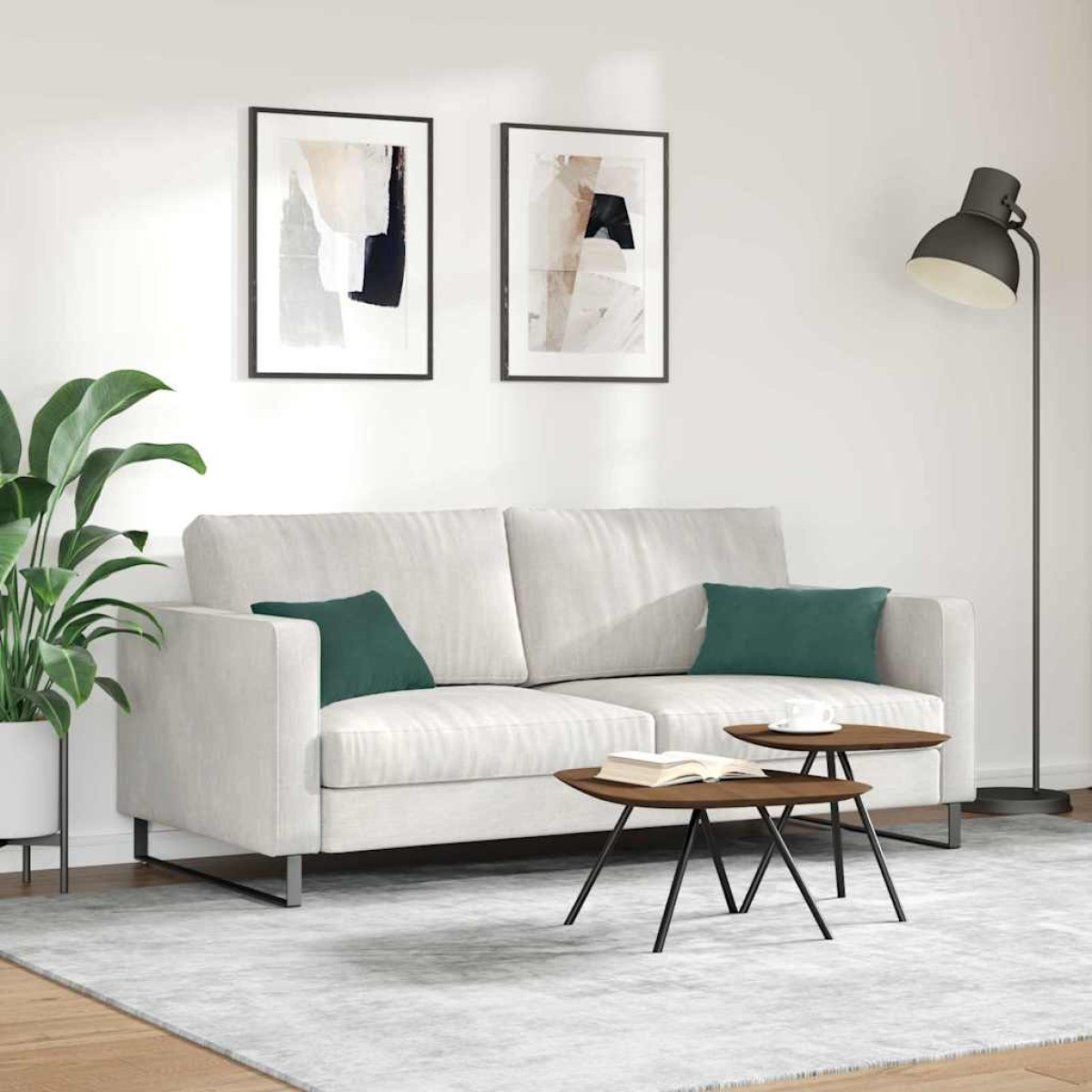 vidaXL Μαξιλάρι Καναπέ 2 pcs Σκούρο πράσινο 50 x 30 cm