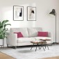 vidaXL Μαξιλάρι Καναπέ 2 pcs Μπορντό 50 x 30 cm Υφασμάτινο Κορντουρά