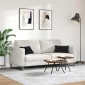 vidaXL Μαξιλάρι Καναπέ 2 pcs Μαύρο 50 x 30 cm Υφασμάτινο Κορντουρά
