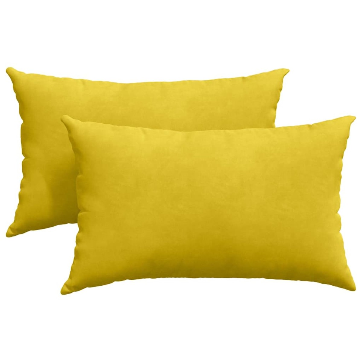 vidaXL Μαξιλάρι Καναπέ 2 pcs Κίτρινο 50 x 30 cm Υφασμάτινο Κορντουρά
