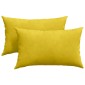 vidaXL Μαξιλάρι Καναπέ 2 pcs Κίτρινο 50 x 30 cm Υφασμάτινο Κορντουρά