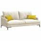 vidaXL Μαξιλάρι Καναπέ 2 pcs Κίτρινο 50 x 30 cm Υφασμάτινο Κορντουρά