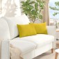 vidaXL Μαξιλάρι Καναπέ 2 pcs Κίτρινο 50 x 30 cm Υφασμάτινο Κορντουρά