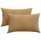 vidaXL Μαξιλάρι Καναπέ 2 pcs Καφέ 50 x 30 cm Υφασμάτινο Κορντουρά