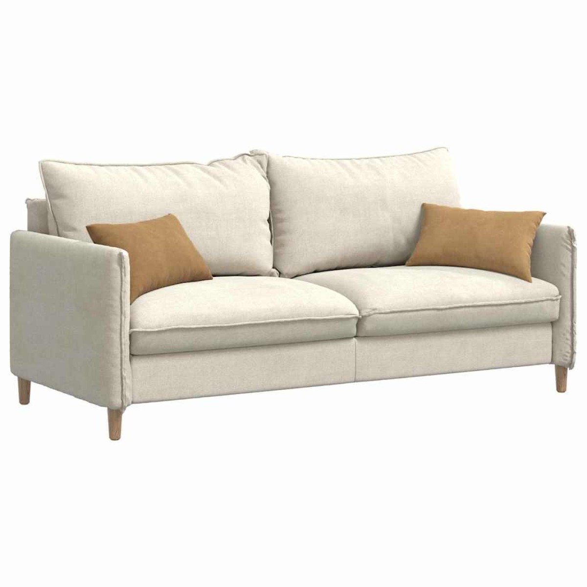 vidaXL Μαξιλάρι Καναπέ 2 pcs Καφέ 50 x 30 cm Υφασμάτινο Κορντουρά