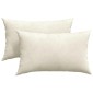 vidaXL Μαξιλάρι Καναπέ 2 pcs Κρεμ 50 x 30 cm Υφασμάτινο Κορντουρά