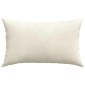 vidaXL Μαξιλάρι Καναπέ 2 pcs Κρεμ 50 x 30 cm Υφασμάτινο Κορντουρά
