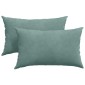 vidaXL Μαξιλάρι Καναπέ 2 pcs Θαλασσί 50 x 30 cm Υφασμάτινο Κορντουρά