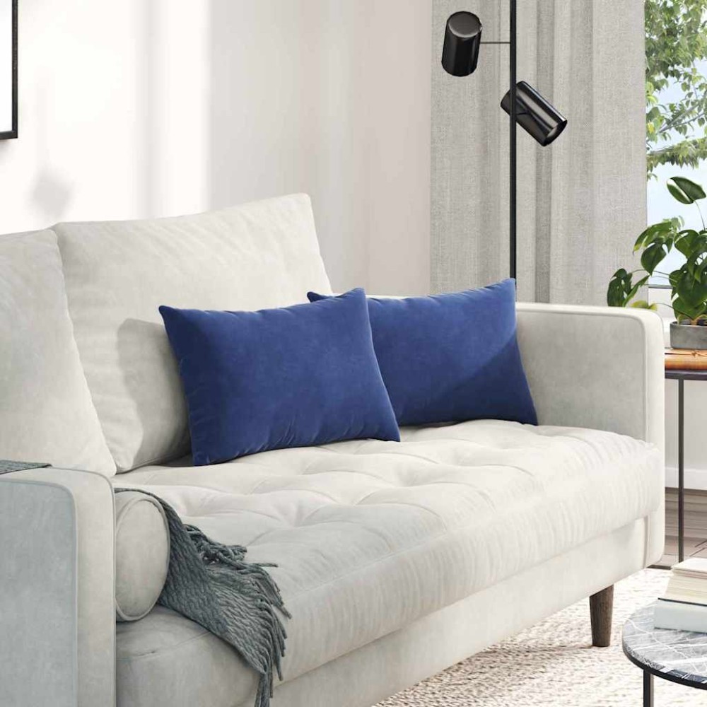 vidaXL Μαξιλάρι Καναπέ 2 pcs Μπλε Αστυνομίας 50 x 30 cm