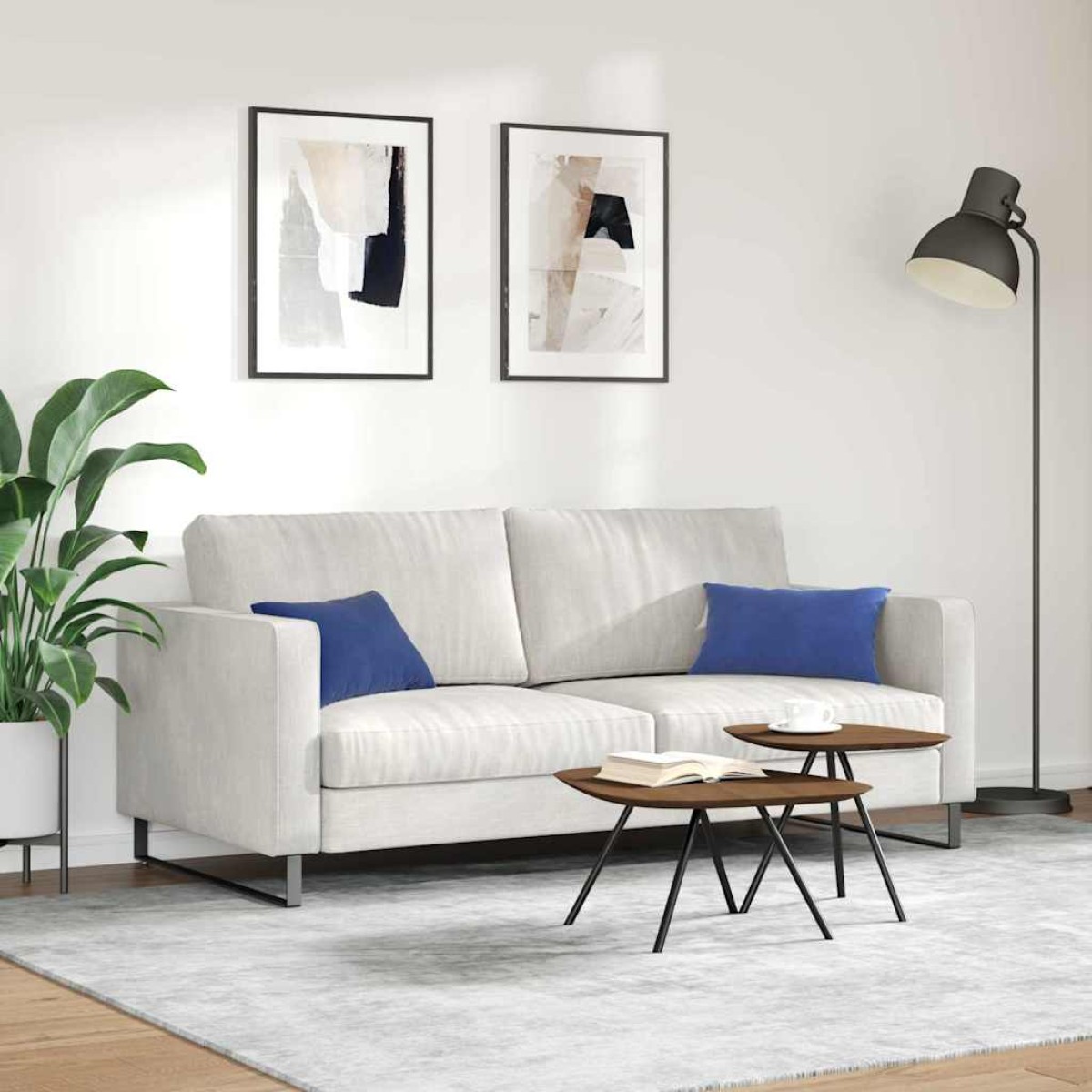 vidaXL Μαξιλάρι Καναπέ 2 pcs Μπλε Αστυνομίας 50 x 30 cm