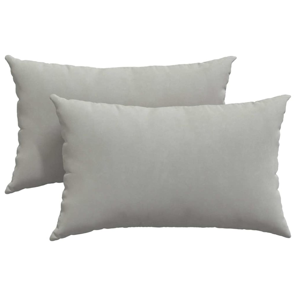vidaXL Μαξιλάρι Καναπέ 2 pcs Ανοιχτό γκρι 50 x 30 cm ύφασμα