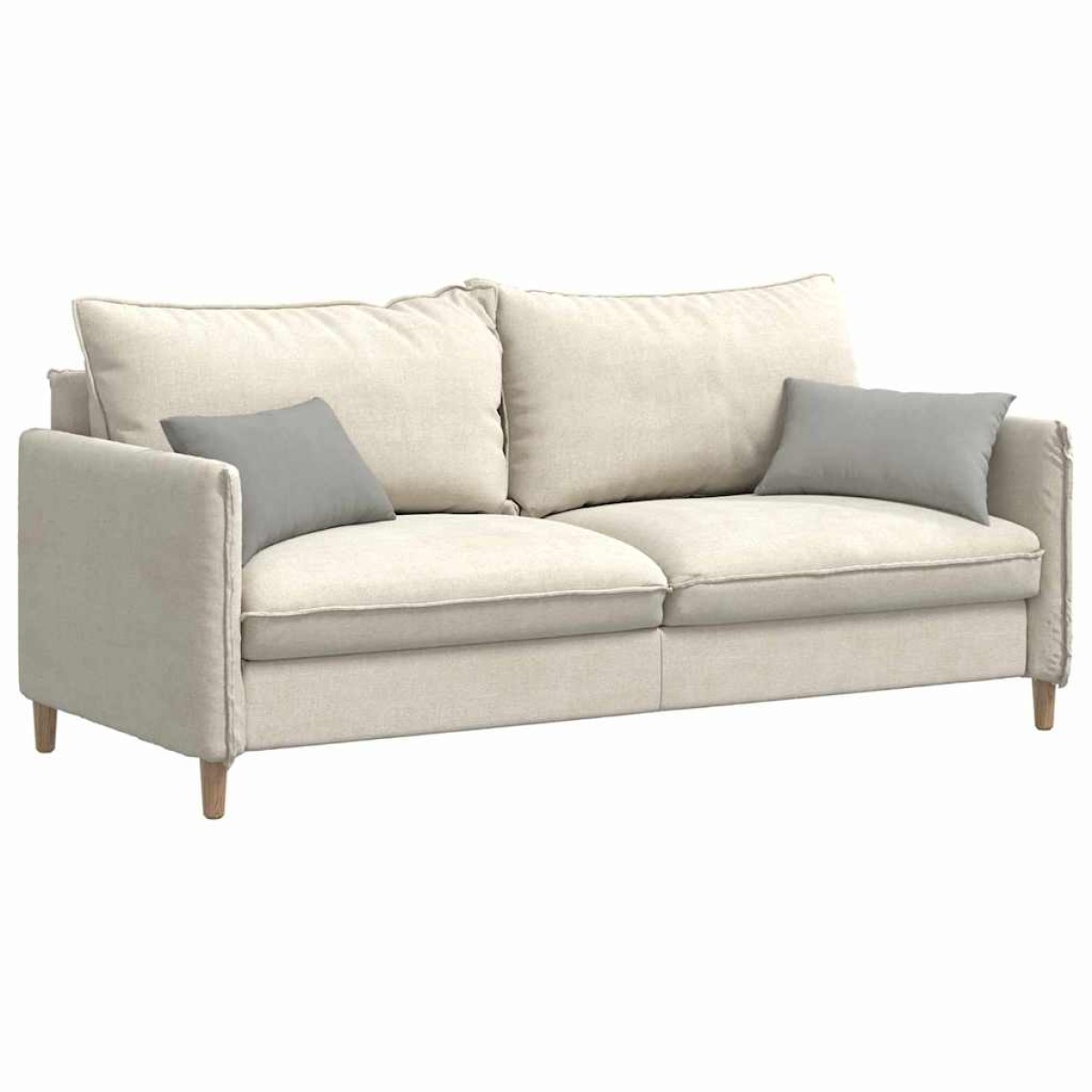 vidaXL Μαξιλάρι Καναπέ 2 pcs Ανοιχτό γκρι 50 x 30 cm ύφασμα