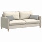 vidaXL Μαξιλάρι Καναπέ 2 pcs Ανοιχτό γκρι 50 x 30 cm ύφασμα