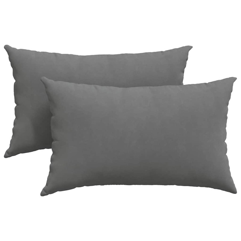 vidaXL Μαξιλάρι Καναπέ 2 pcs Σκούρο Γκρι 50 x 30 cm ύφασμα
