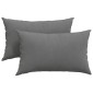 vidaXL Μαξιλάρι Καναπέ 2 pcs Σκούρο Γκρι 50 x 30 cm ύφασμα